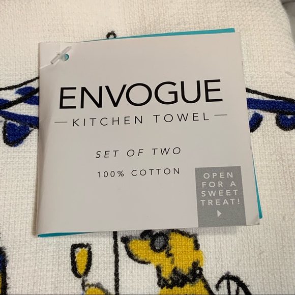 ENVOGUE Kitchen Towels Set of 2 French Illustrated - Dogs at Brunch - Picture 8 of 11
